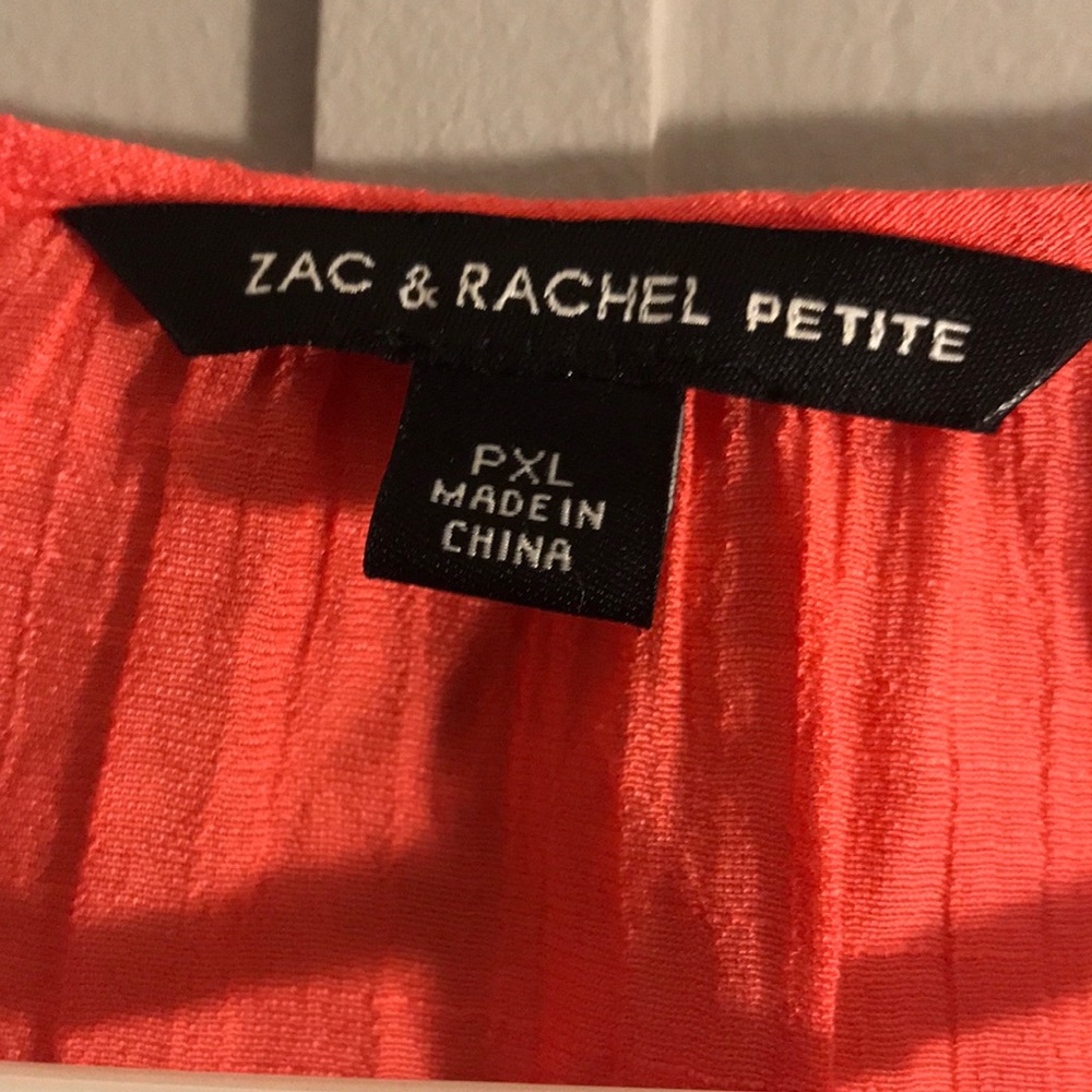 ZAC& RACHEL SIZE PXL WOMENS BLOUSE CORAL IN COLOR NWOT